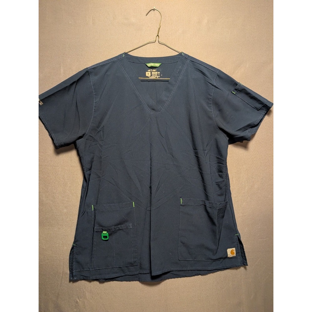 Carhartt Force Scrub Top Womens M Modern Fit V-Neck Medical Nurse Work Utility